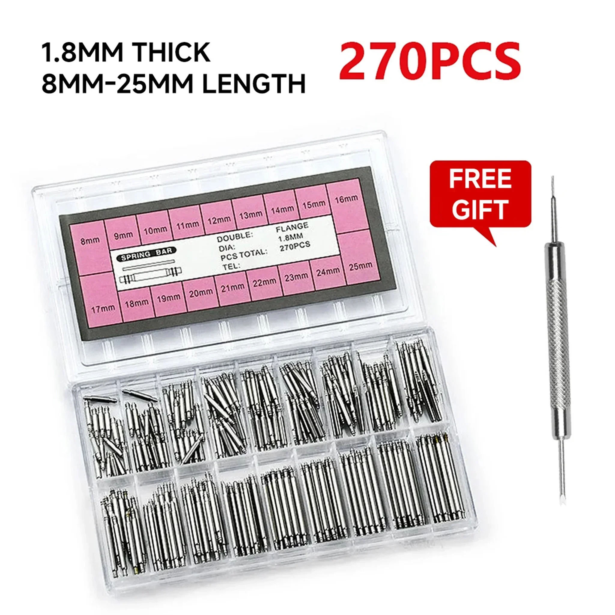 270pcs/set Strainless Steel Sp - Spring Bar Tool Set recensie en prijs