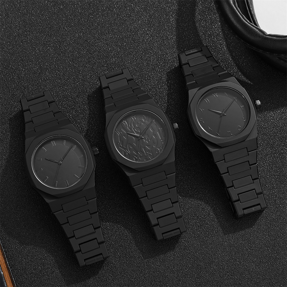 Men's Fashion Simple Black Lar - Butterfly Clasp Deployant recensie en prijs