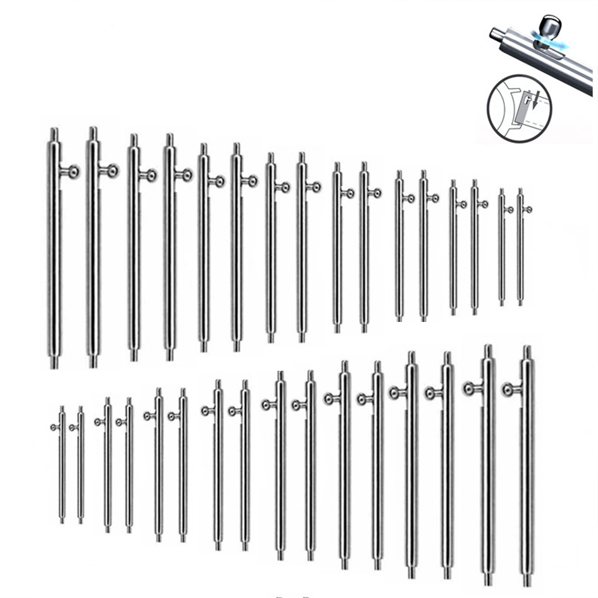 22MM 20MM 10PCS 1.8mm Diameter - Spring Bar Tool Set recensie en prijs