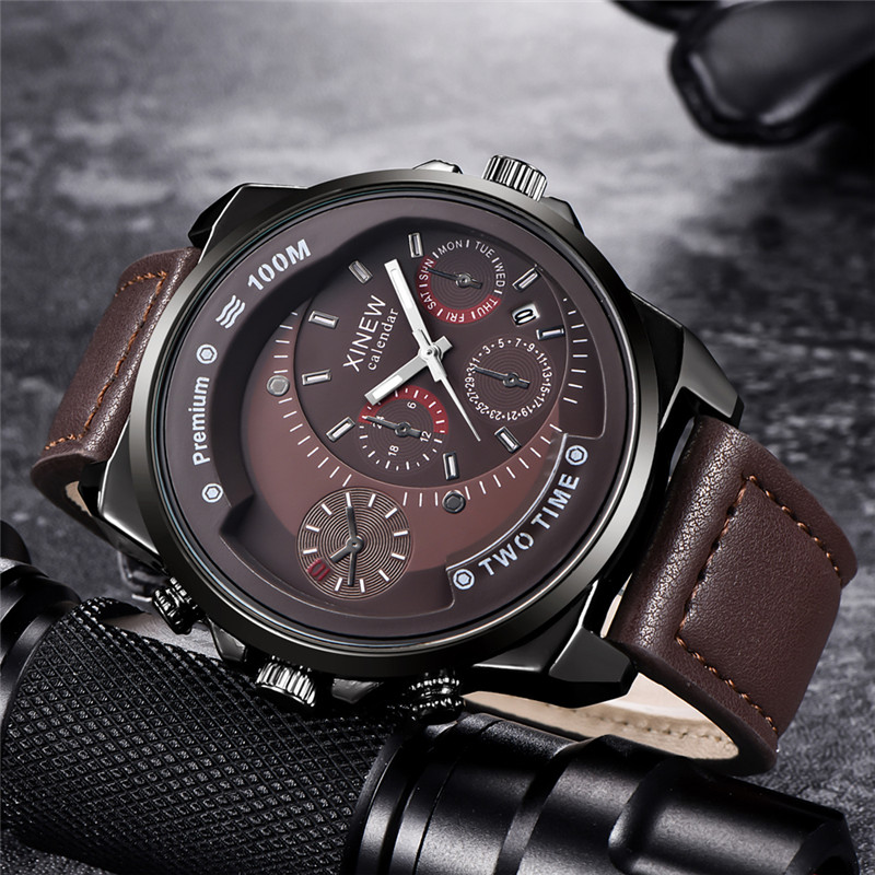 Original XINEW Brand Men Watch - Leather Watch Band Men recensie en prijs