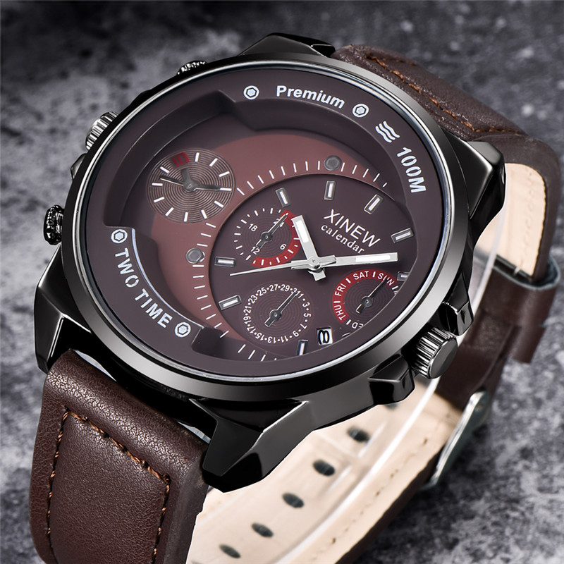 Original XINEW Brand Men Watch - Leather Watch Band Men recensie en prijs
