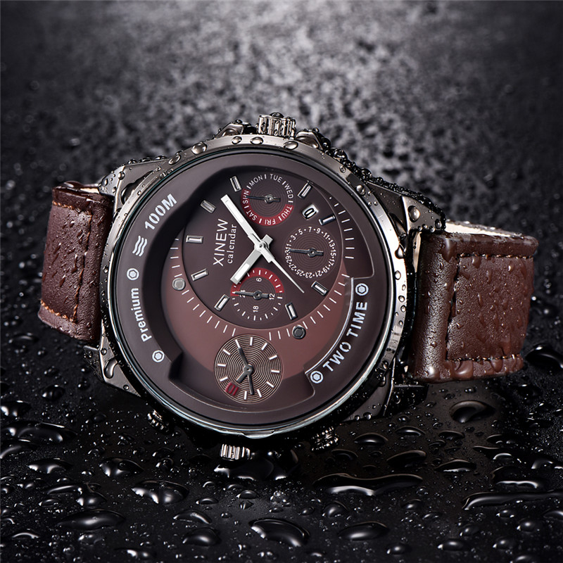 Original XINEW Brand Men Watch - Leather Watch Band Men recensie en prijs