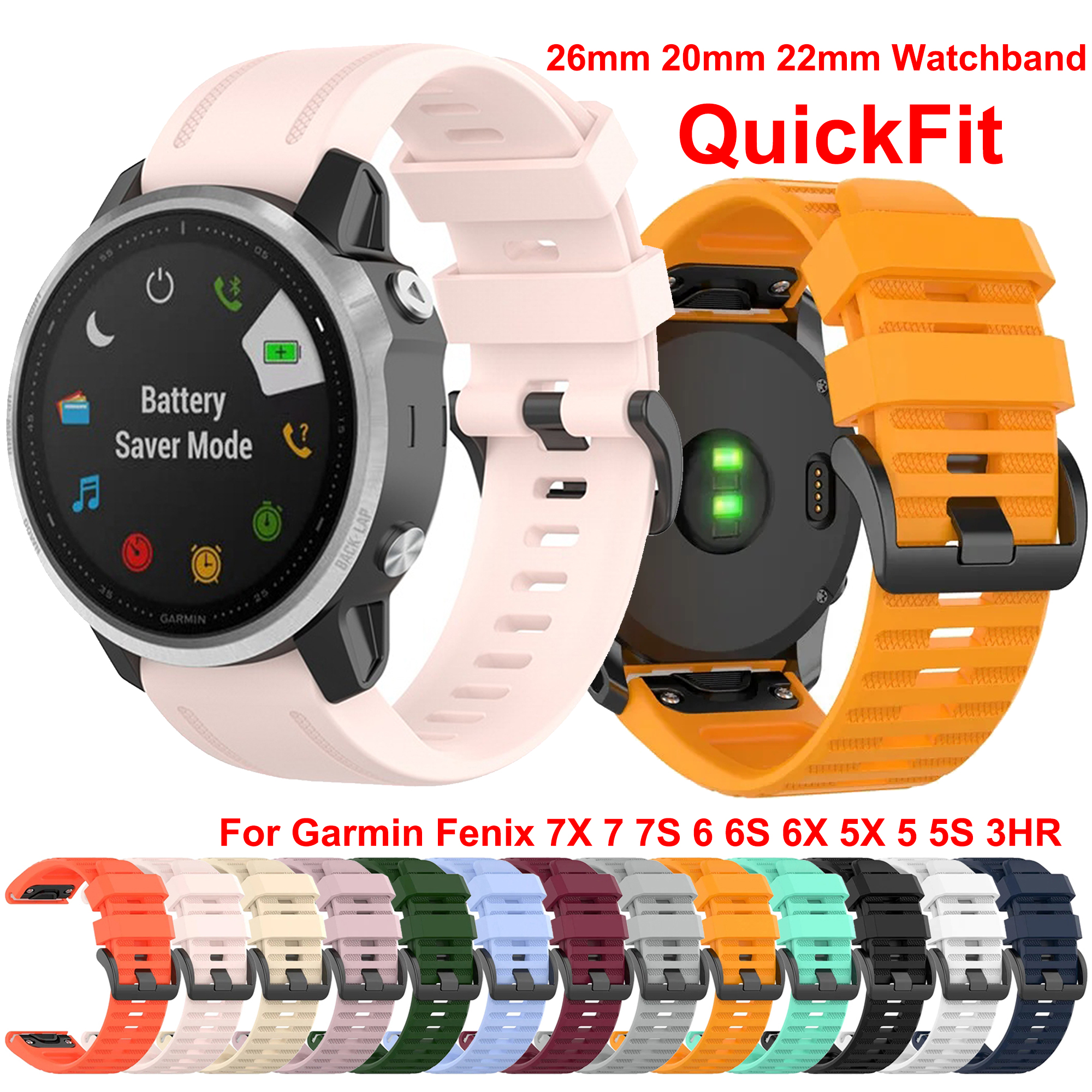 Watch Bands For Garmin Fenix 8 - Silicone Watch Band 22Mm recensie en prijs