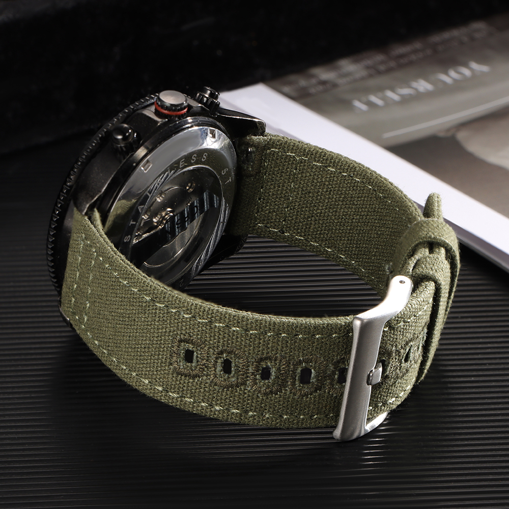 Nylon Woven Canvas Watch Band  - Perlon Strap Woven recensie en prijs