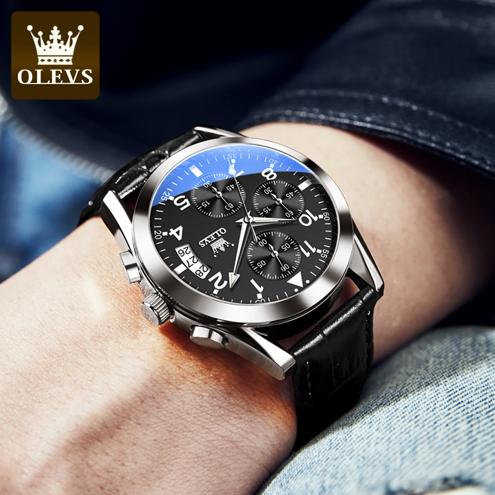OLEVS Quartz Watch for Men Ori - Leather Watch Band Men recensie en prijs