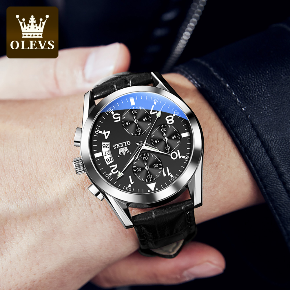 OLEVS Quartz Watch for Men Ori - Leather Watch Band Men recensie en prijs