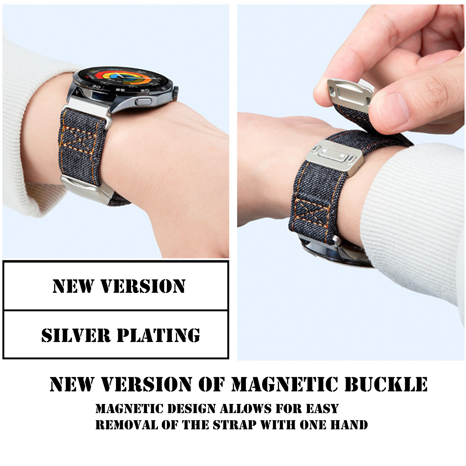 Magnetic Bands for Amazfit Fal - Canvas Strap Watch recensie en prijs