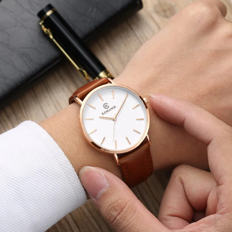 Fashion Ultra Thin Men's Quart - Leather Watch Band Men recensie en prijs