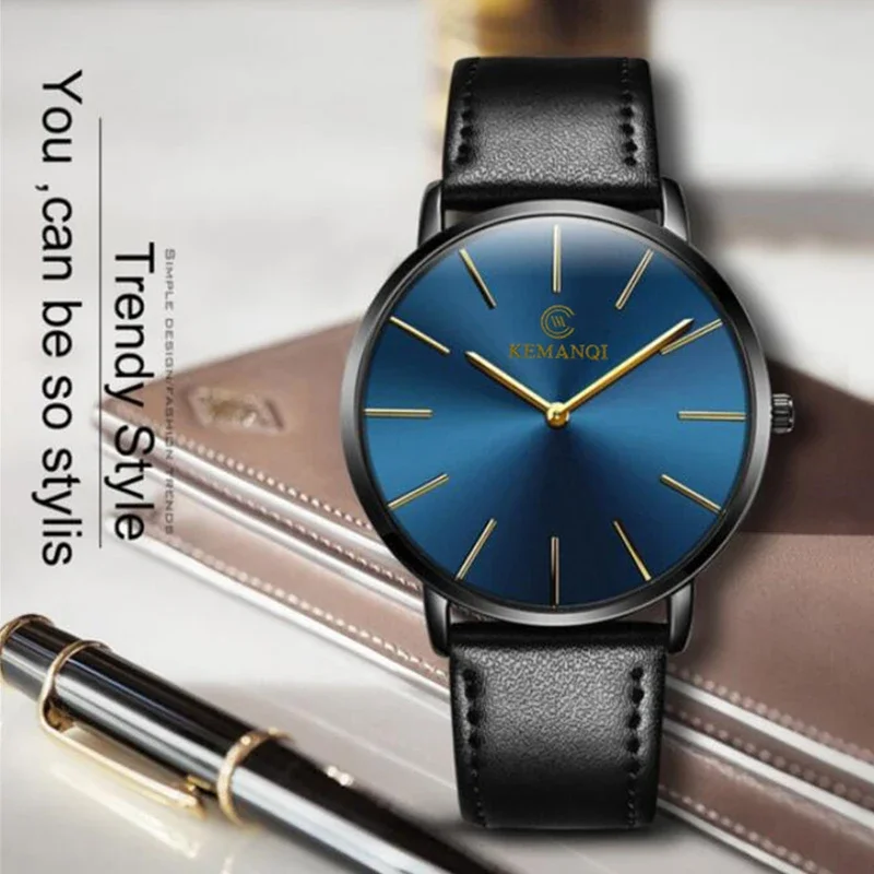Fashion Ultra Thin Men's Quart - Leather Watch Band Men recensie en prijs