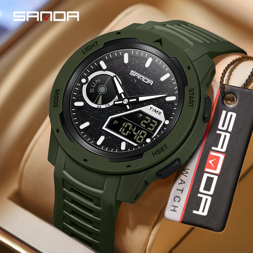 SANDA new men's fluorescent wa - Rubber Strap Diver recensie en prijs