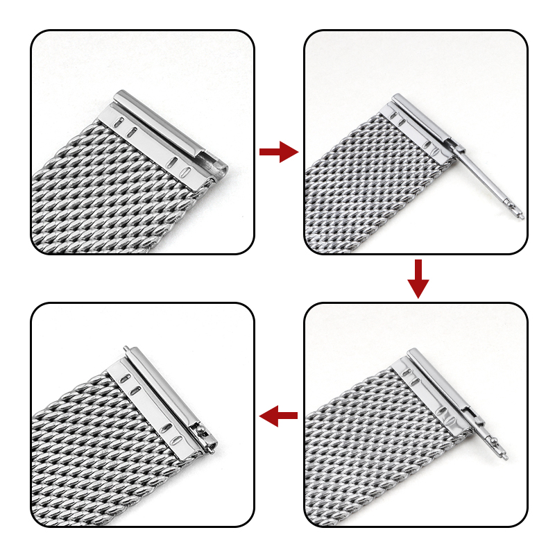 18mm 20mm 22mm 24mm Bands Univ - Mesh Strap Metal recensie en prijs