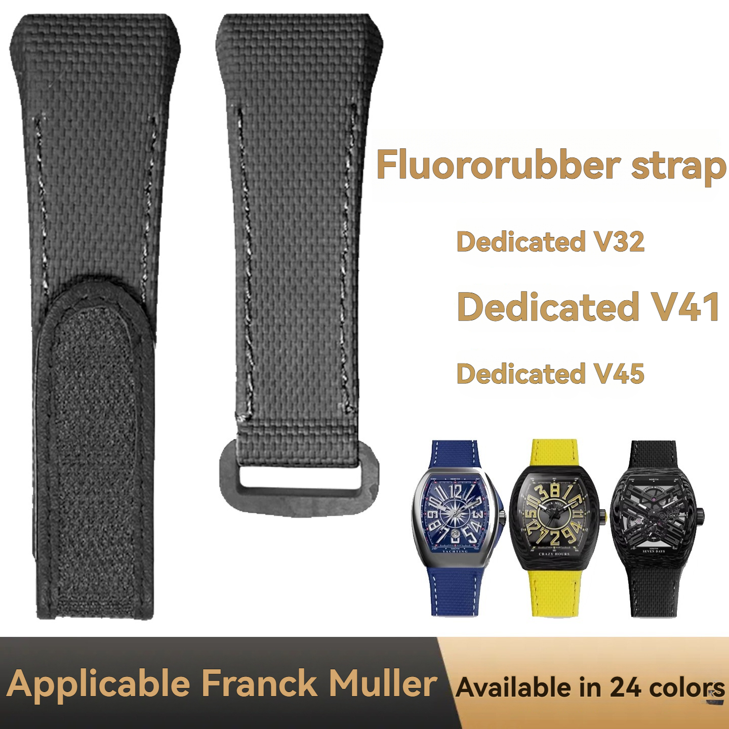 For Franck Muller V45 Fluororu - Leather Strap Quick Release recensie en prijs