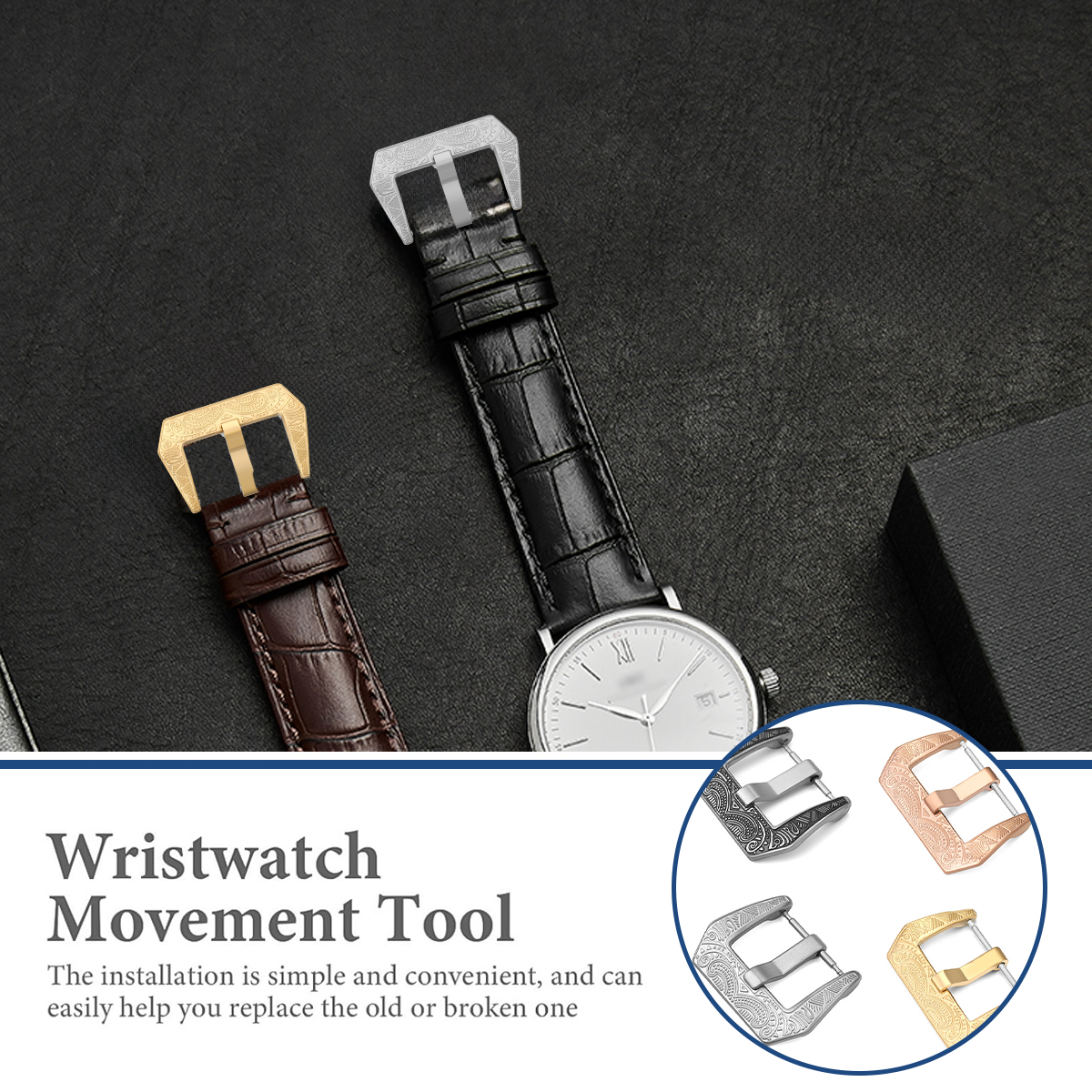 18mm 20mm 22mm Vintage Metal W - Leather Watch Band Men recensie en prijs