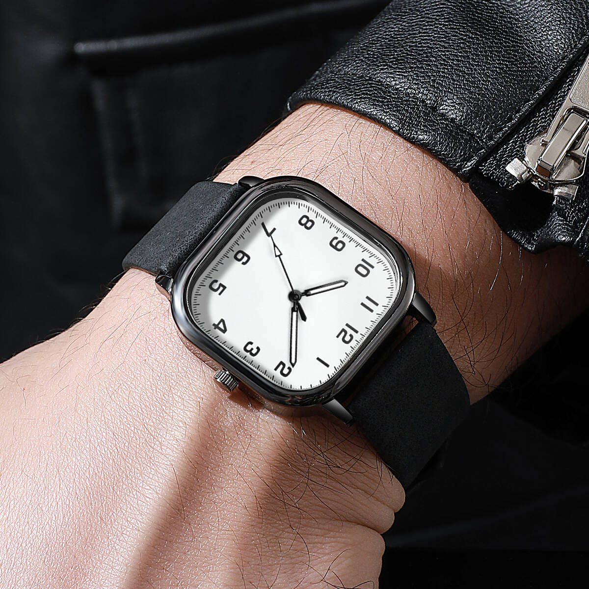 Fashion Square Men Watches Sim - Leather Watch Band Men recensie en prijs