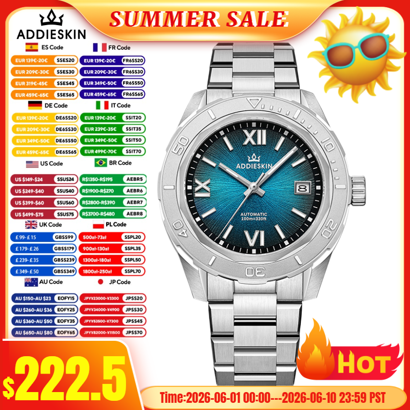 AddiesKin reloj hombre K002 Wa - Stainless Bracelet Diver recensie en prijs