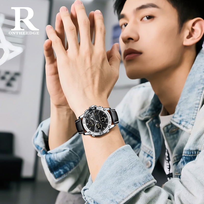 Fashion Men’s Big Face Quartz  - Leather Watch Band Men recensie en prijs