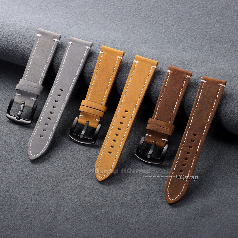 Vintage Calfskin Leather Watch - Leather Strap Quick Release recensie en prijs
