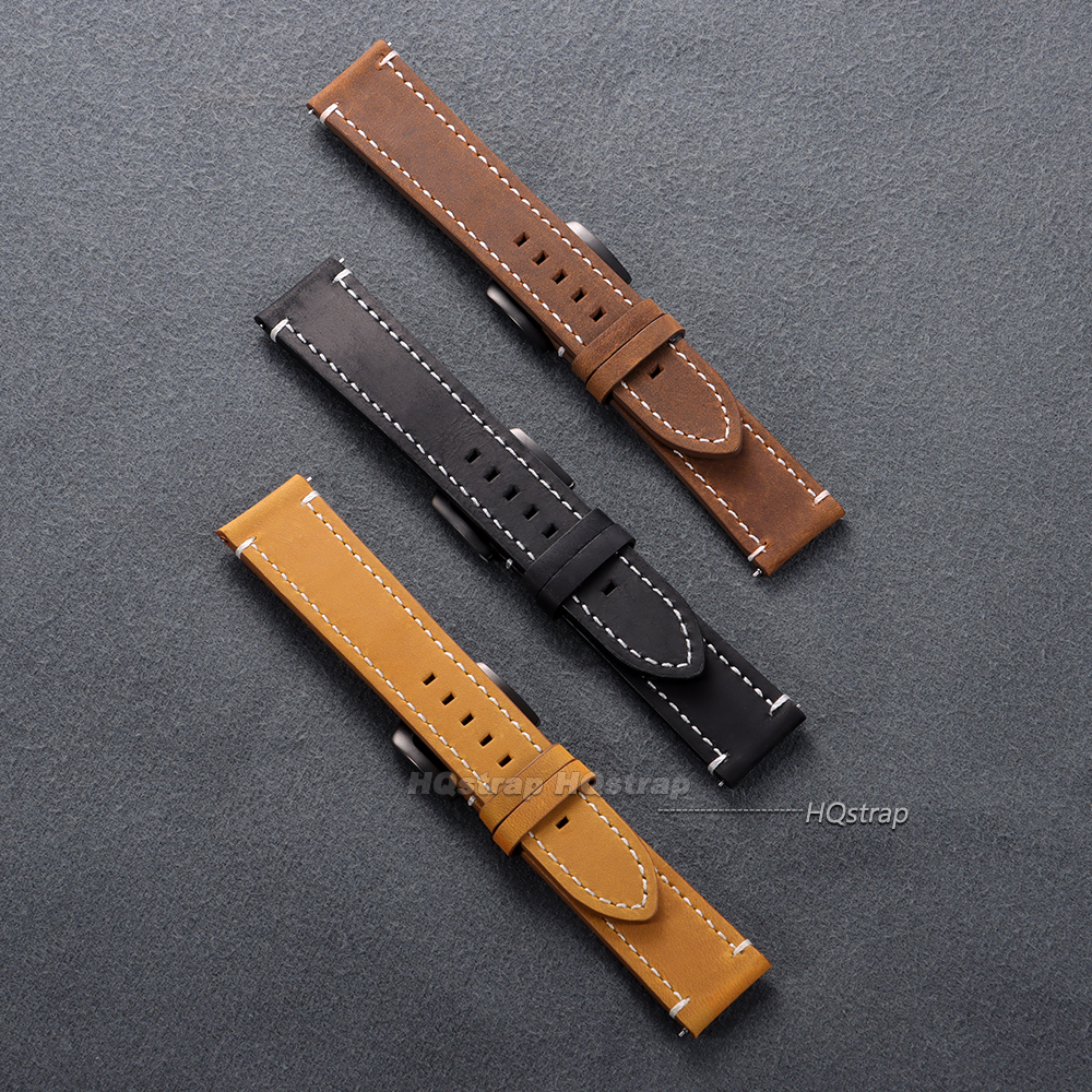 Vintage Calfskin Leather Watch - Leather Strap Quick Release recensie en prijs