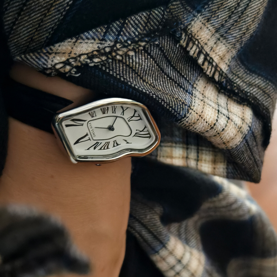 Surrealist Art Melting Clock W - Leather Watch Band Men recensie en prijs