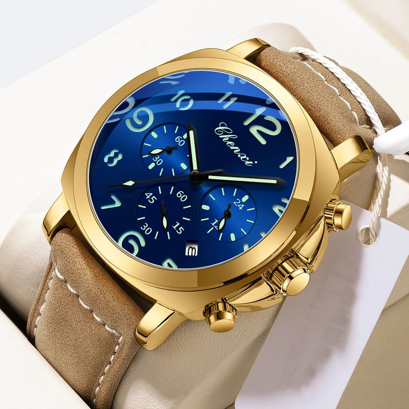 CHENXI Men Watch Multifunction - Leather Watch Band Men recensie en prijs