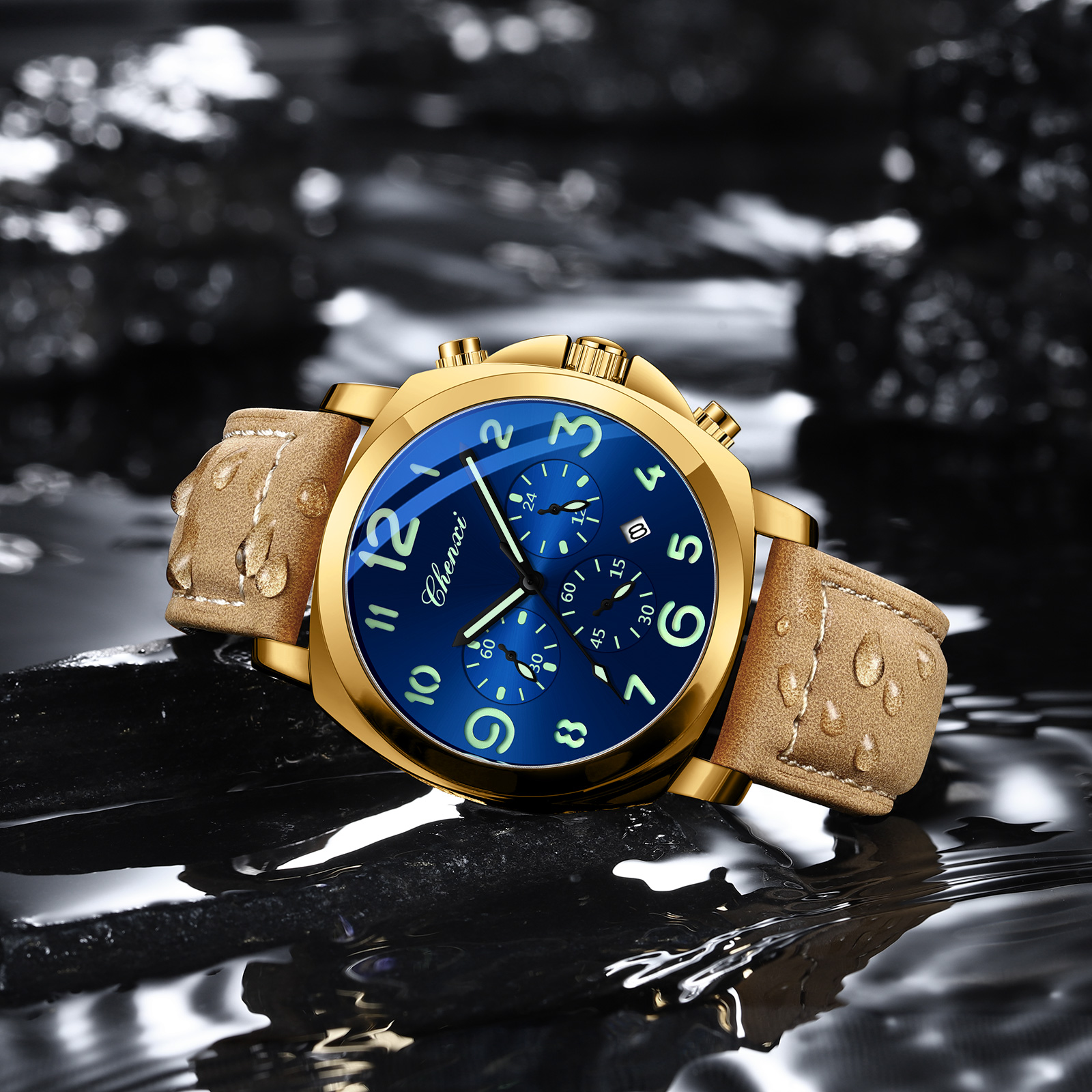 CHENXI Men Watch Multifunction - Leather Watch Band Men recensie en prijs