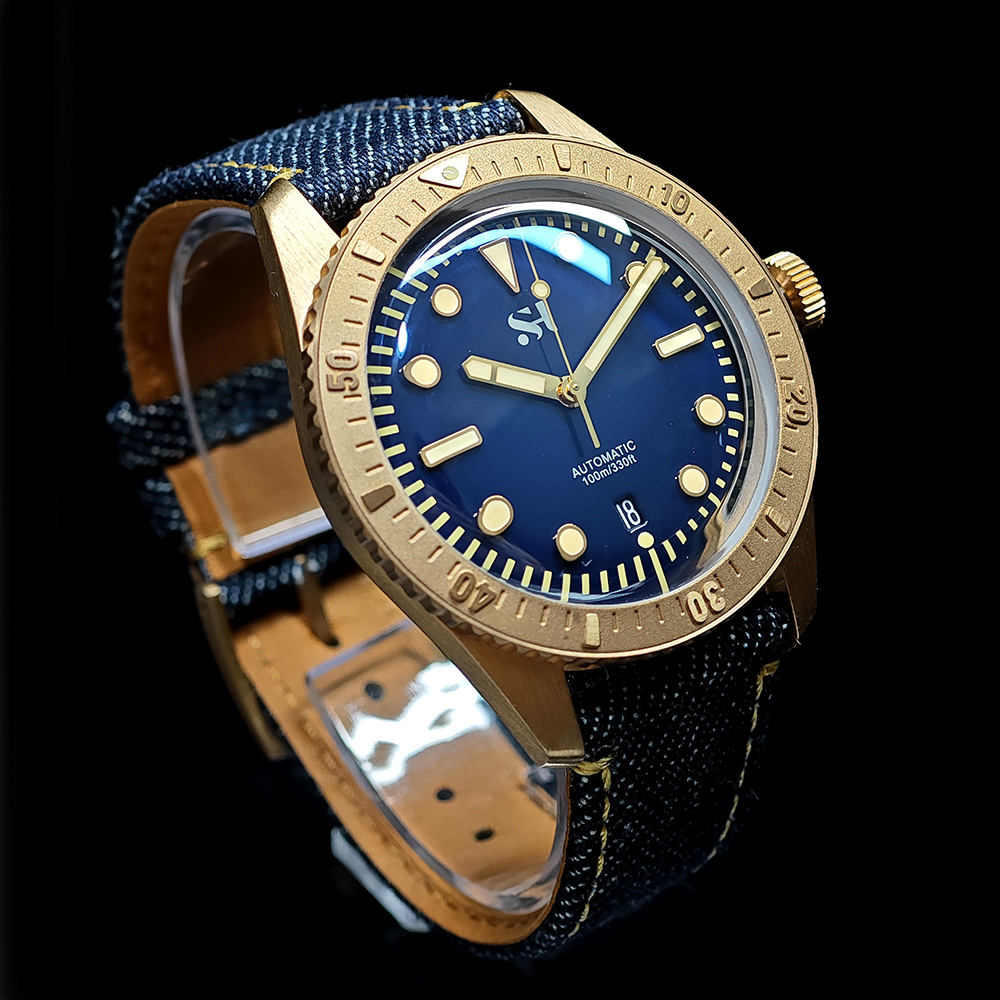 42mm Bronze Mens Watch Mechani - Canvas Strap Watch recensie en prijs