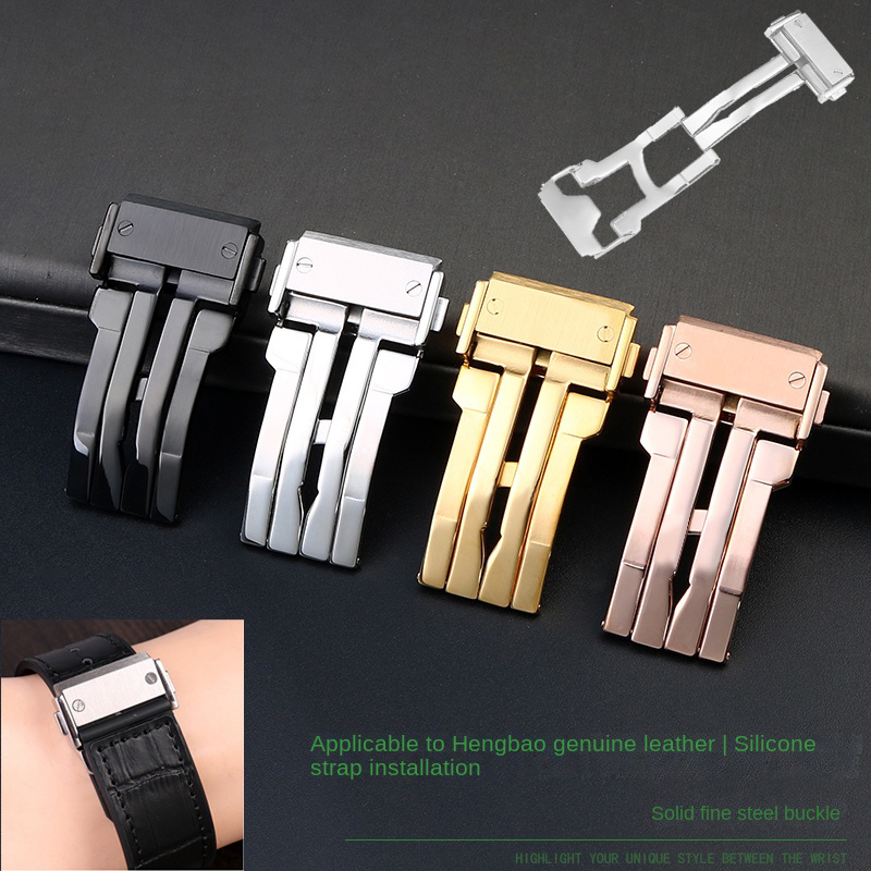 18 22mm Solid Stainless Steel  - Leather Watch Band Men recensie en prijs