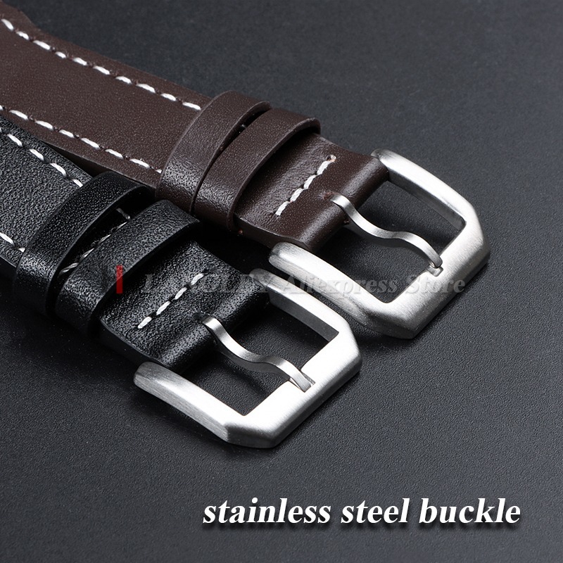 20mm 21mm 22mm Cowhide Leather - Canvas Strap Watch recensie en prijs