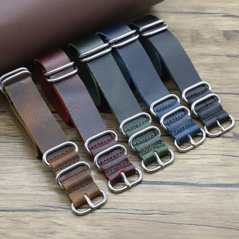 Vintage Genuine Leather Watch  - Nato Strap Nylon recensie en prijs