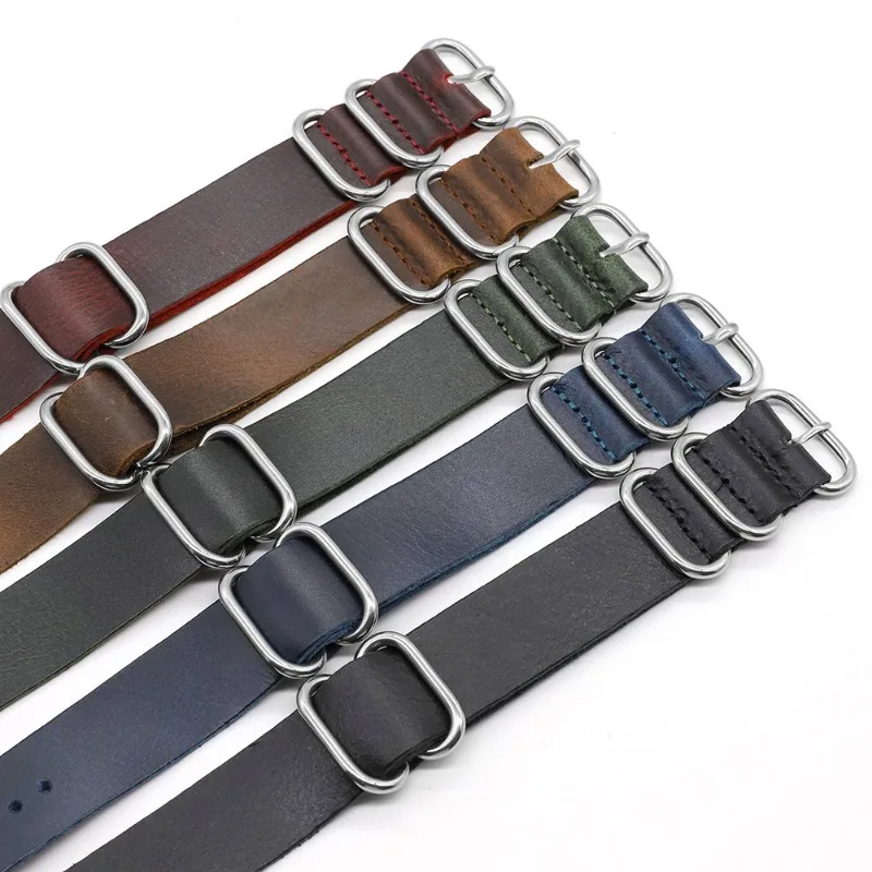 Vintage Genuine Leather Watch  - Nato Strap Nylon recensie en prijs