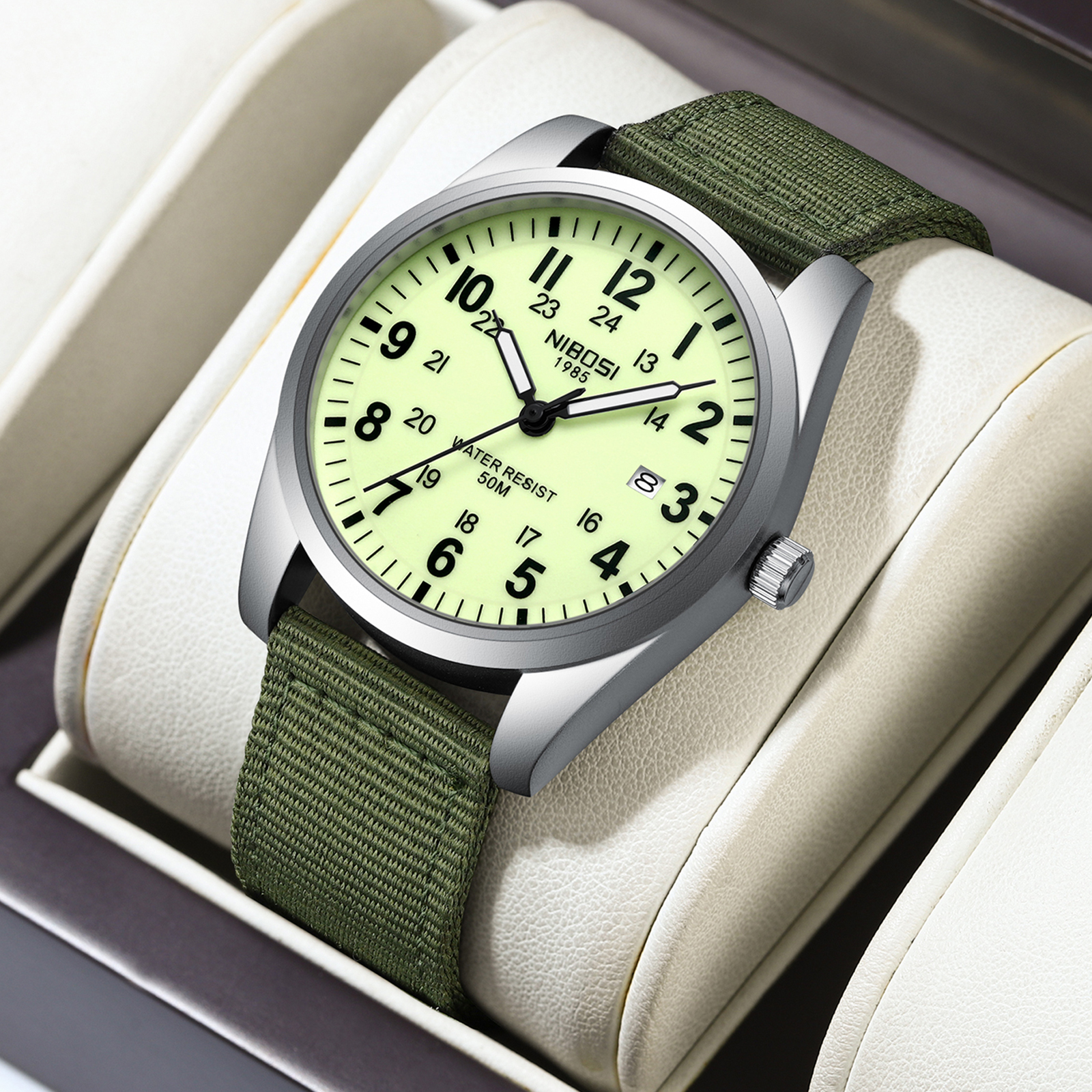 NIBOSI Mens Watches Analog Mil - Tropic Strap Vintage recensie en prijs