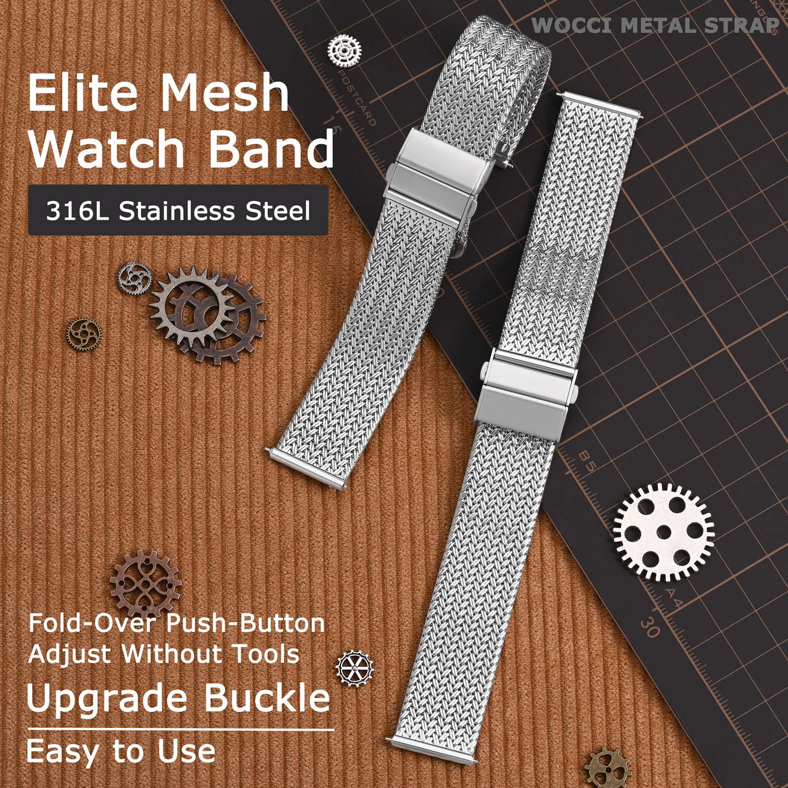 WOCCI Elite Metal Watch Band,  - Mesh Strap Metal recensie en prijs