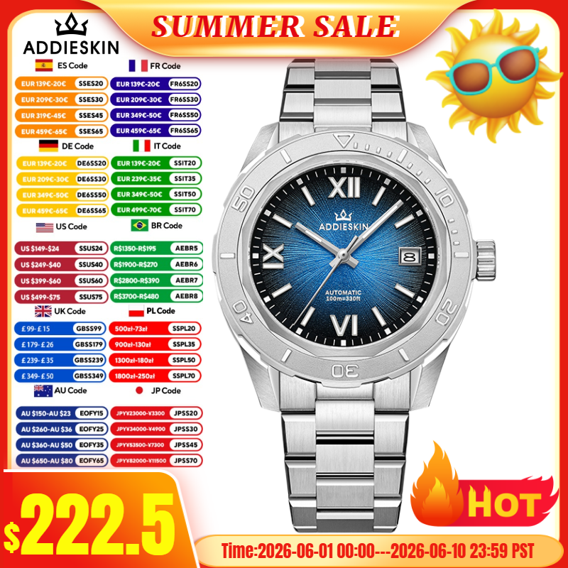 AddiesKin K002 Automatic Mecha - Stainless Bracelet Diver recensie en prijs