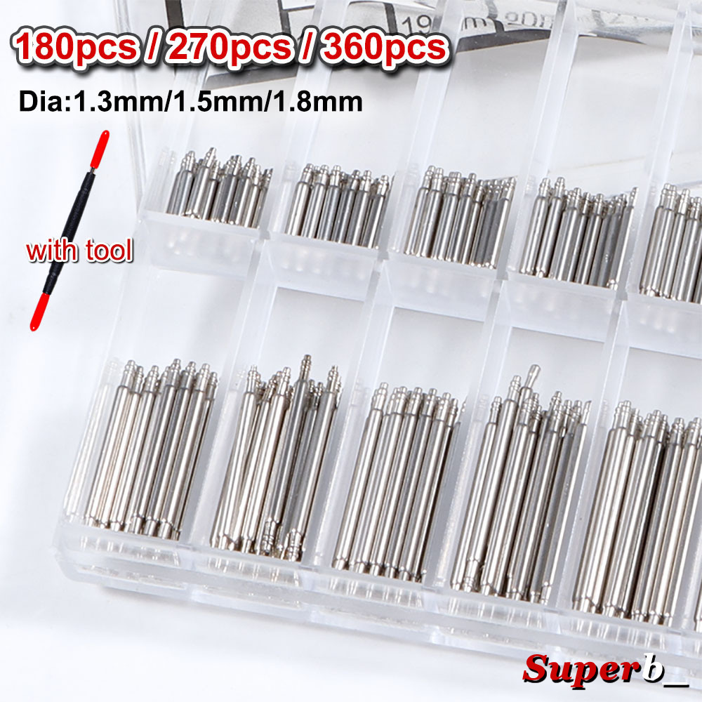 360pcs Dia 1.3mm/1.5mm/1.8mm S - Spring Bar Tool Set recensie en prijs
