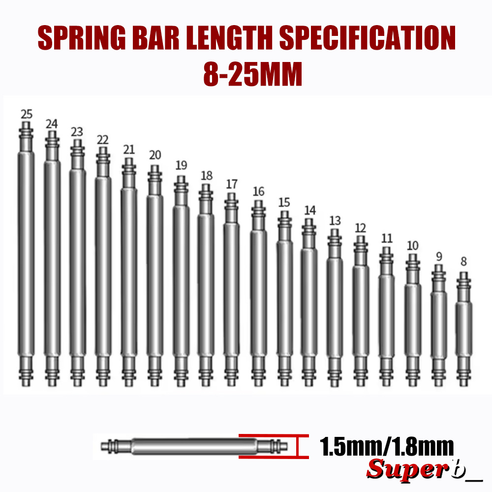 360pcs Dia 1.3mm/1.5mm/1.8mm S - Spring Bar Tool Set recensie en prijs