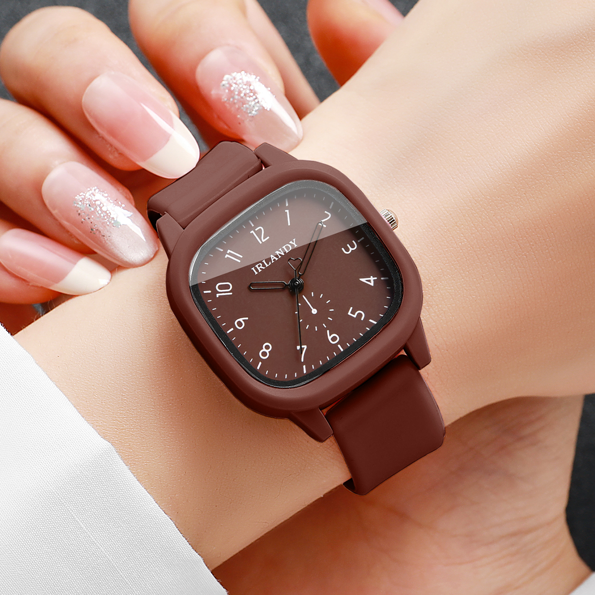 2PCS Fashion Square Arabic Dia - Silicone Band Women recensie en prijs