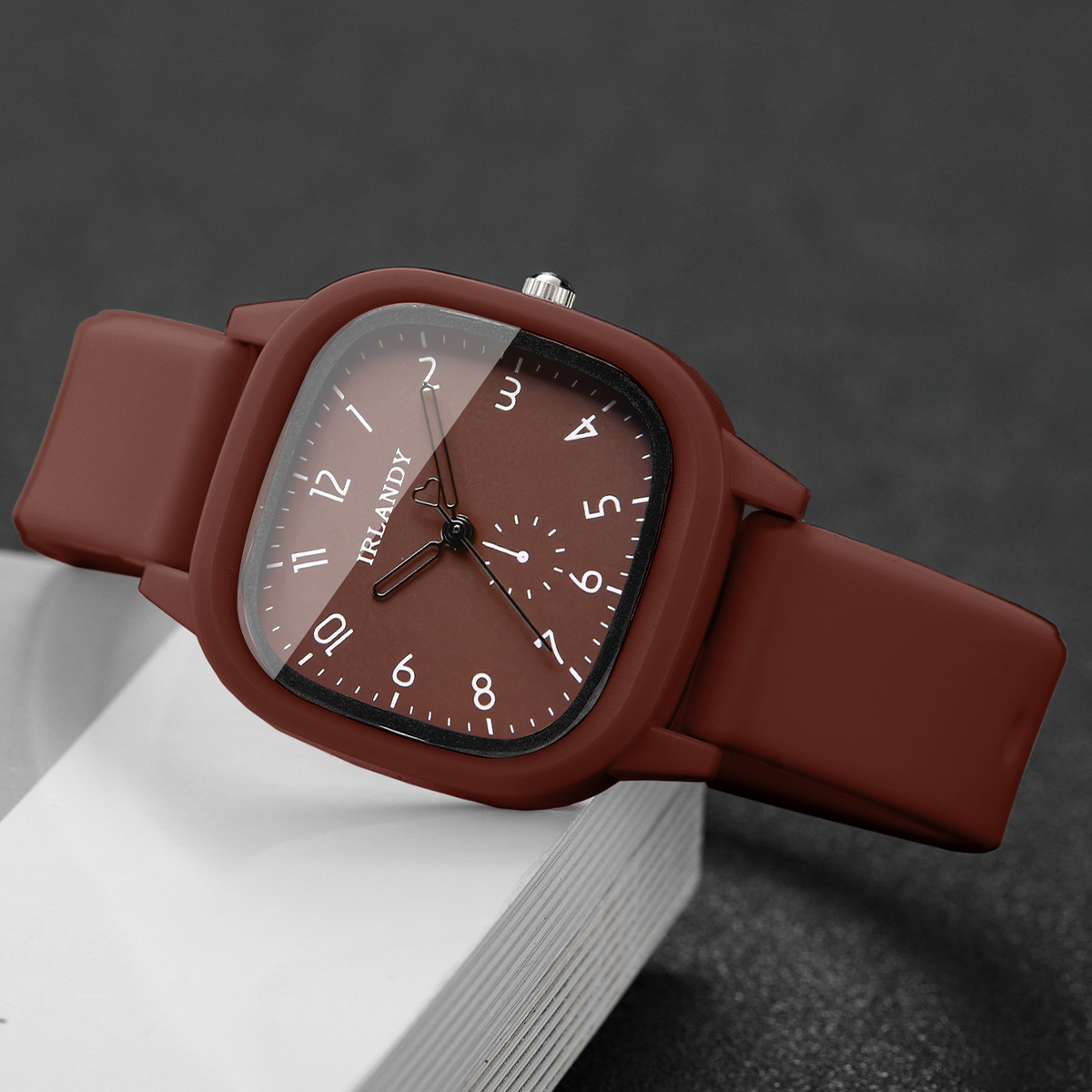 2PCS Fashion Square Arabic Dia - Silicone Band Women recensie en prijs