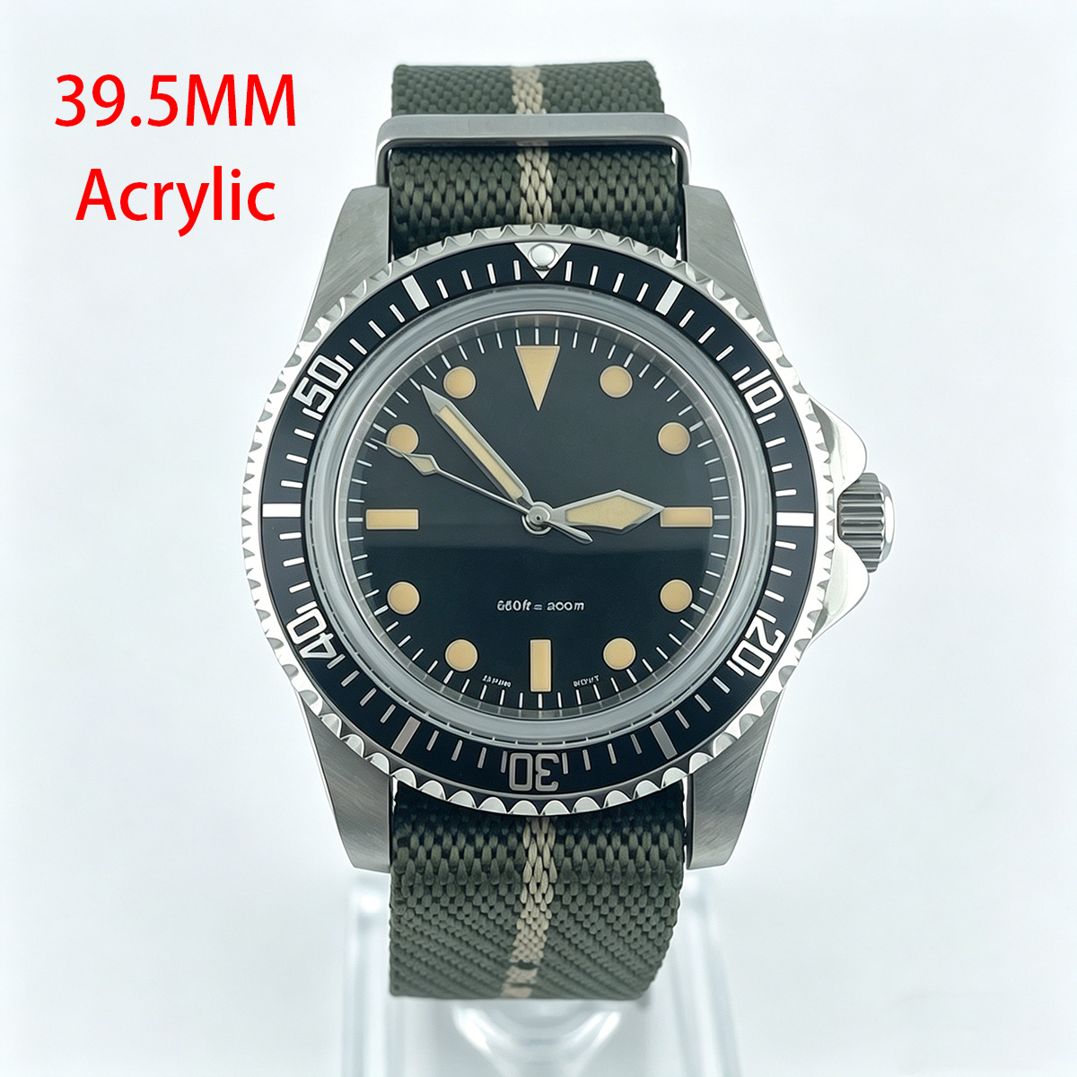 39.5mm Diver Retro watch acryl - Tropic Strap Vintage recensie en prijs