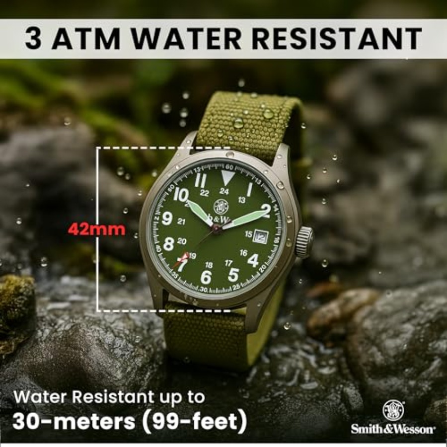 Men's Military Watch, 3 Interc - Canvas Strap Watch recensie en prijs
