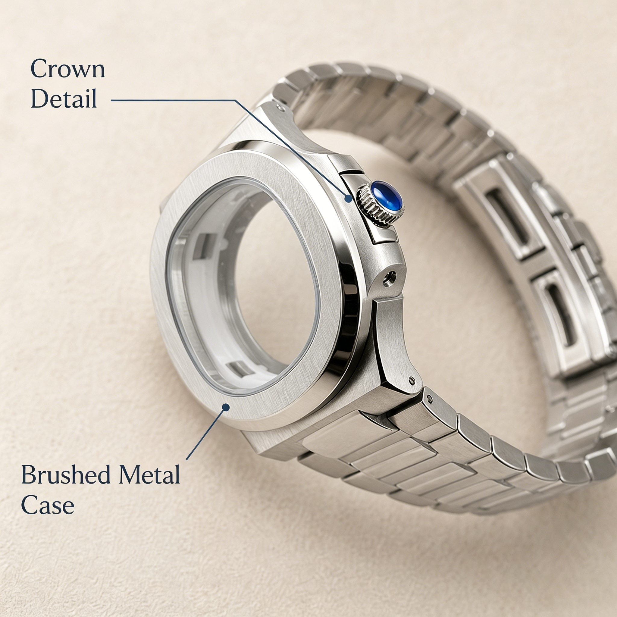 40mm Nautilus Watch Case Mod K - Butterfly Clasp Deployant recensie en prijs