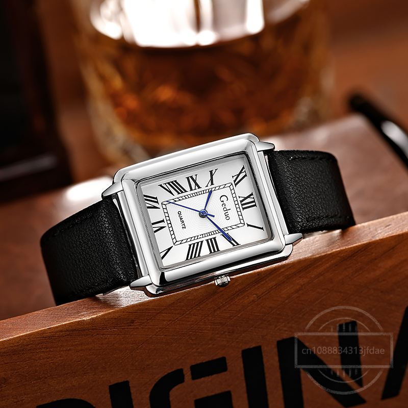 New Fashion Designer Rectangle - Leather Watch Band Men recensie en prijs