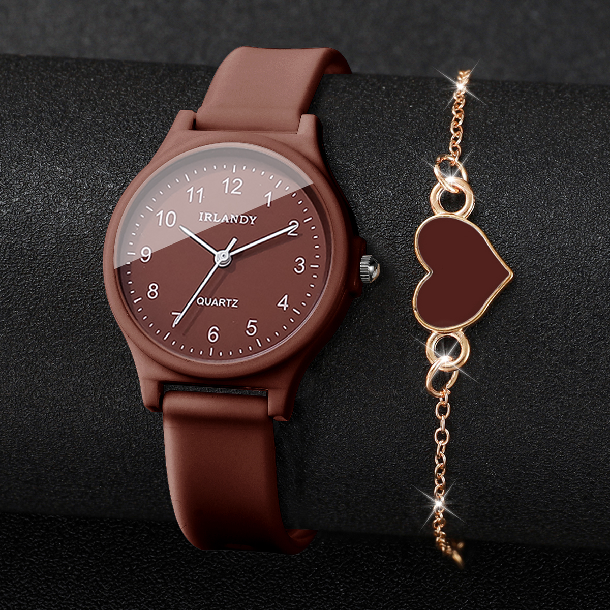 2PCS Fashion Arabic Dial Women - Silicone Band Women recensie en prijs