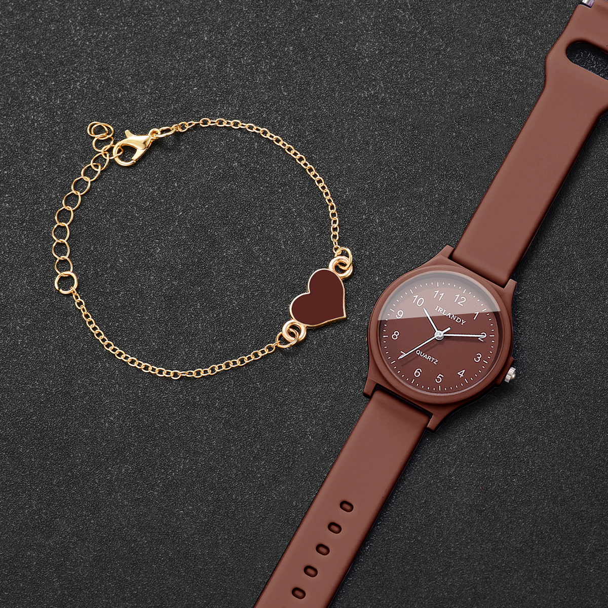 2PCS Fashion Arabic Dial Women - Silicone Band Women recensie en prijs