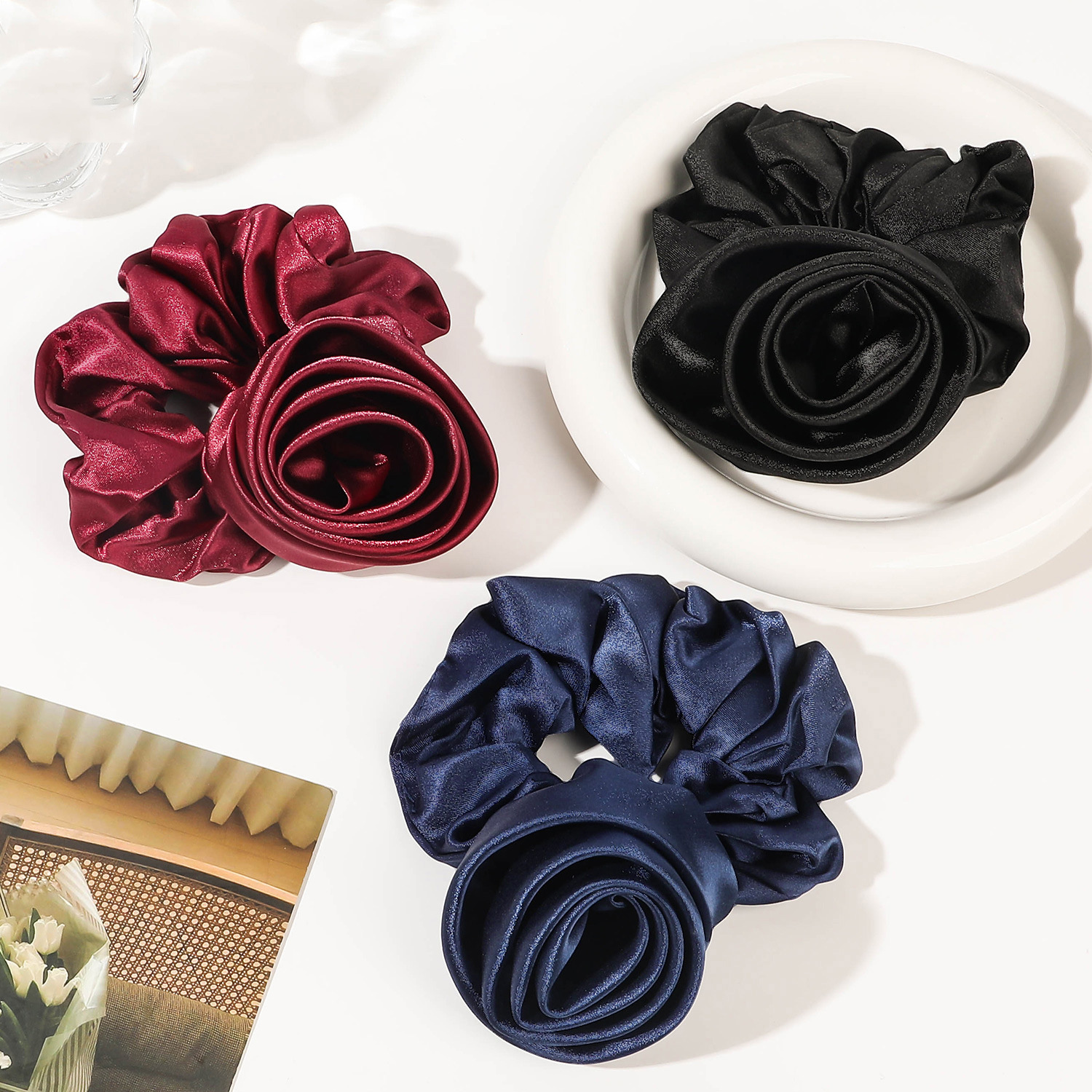 Korean Women Rose Elastic Hair - Silicone Band Women recensie en prijs