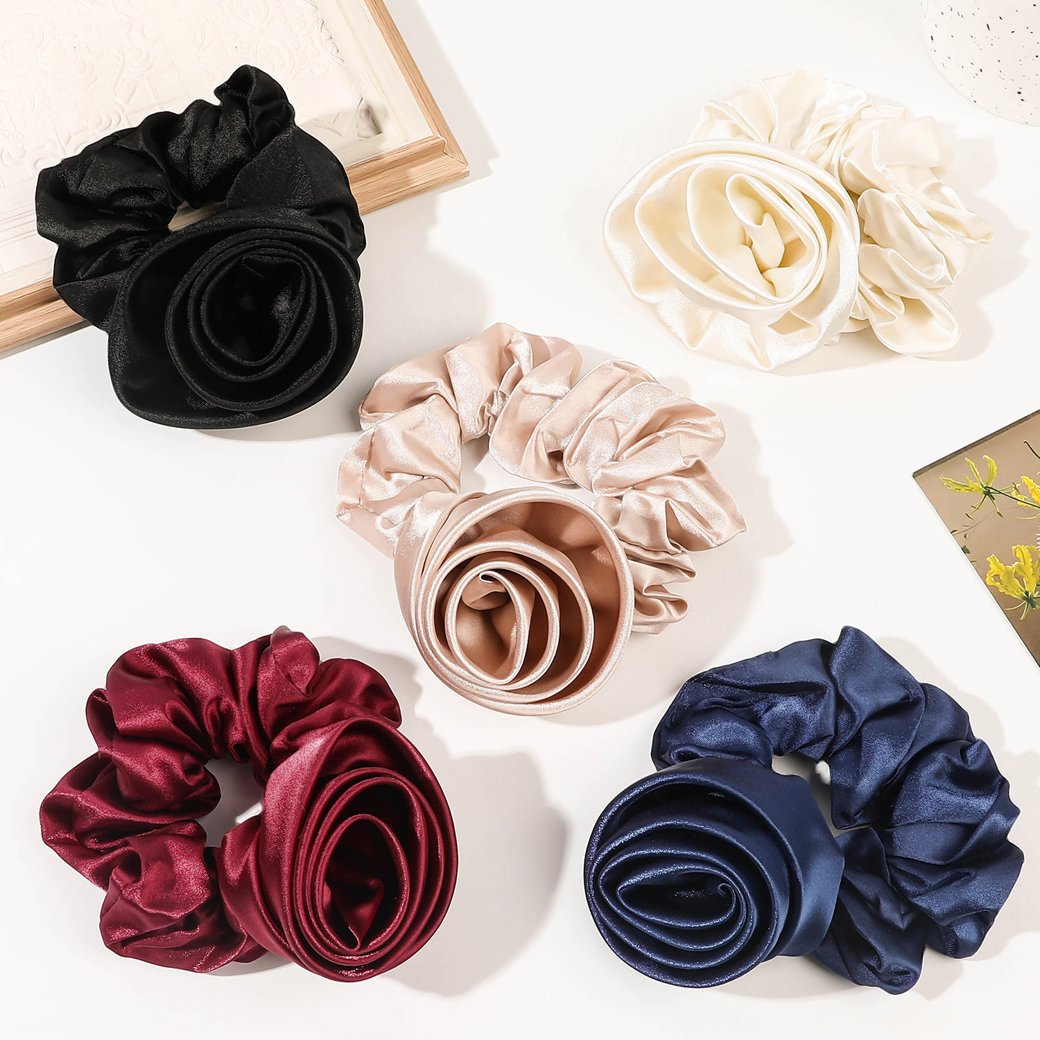 Korean Women Rose Elastic Hair - Silicone Band Women recensie en prijs