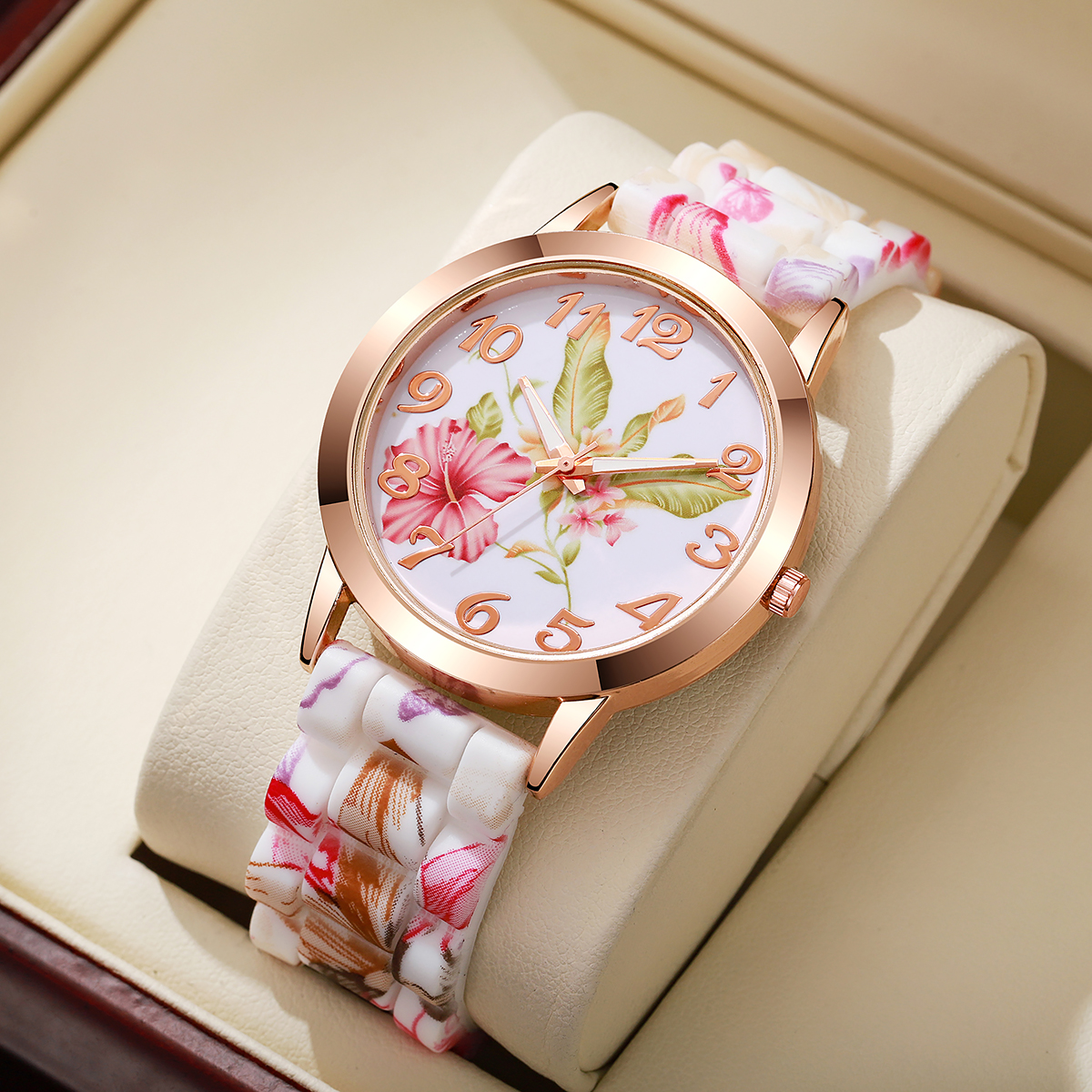 Fashion Flowers Printed Women  - Silicone Band Women recensie en prijs