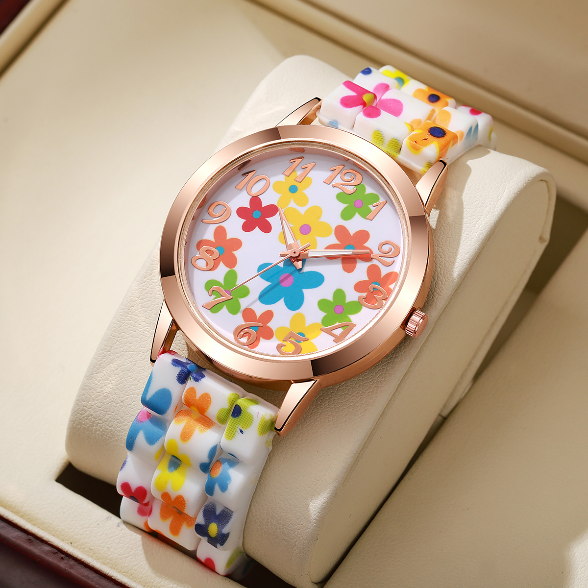Fashion Flowers Printed Women  - Silicone Band Women recensie en prijs
