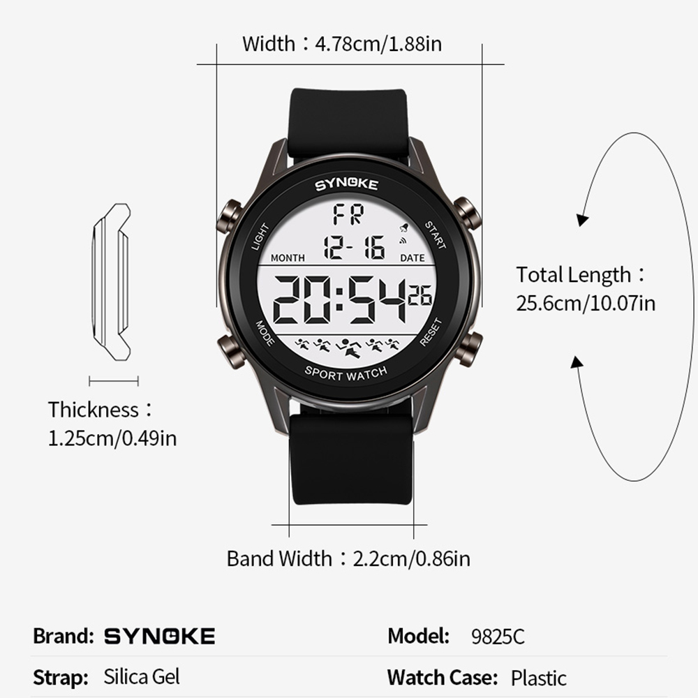 Digital Watches For Men Waterp - Rubber Strap Diver recensie en prijs