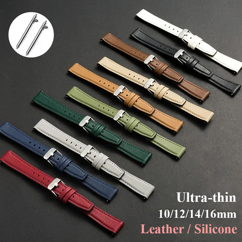 Ultra-thin Leather Watch Band  - Rubber Strap Diver recensie en prijs