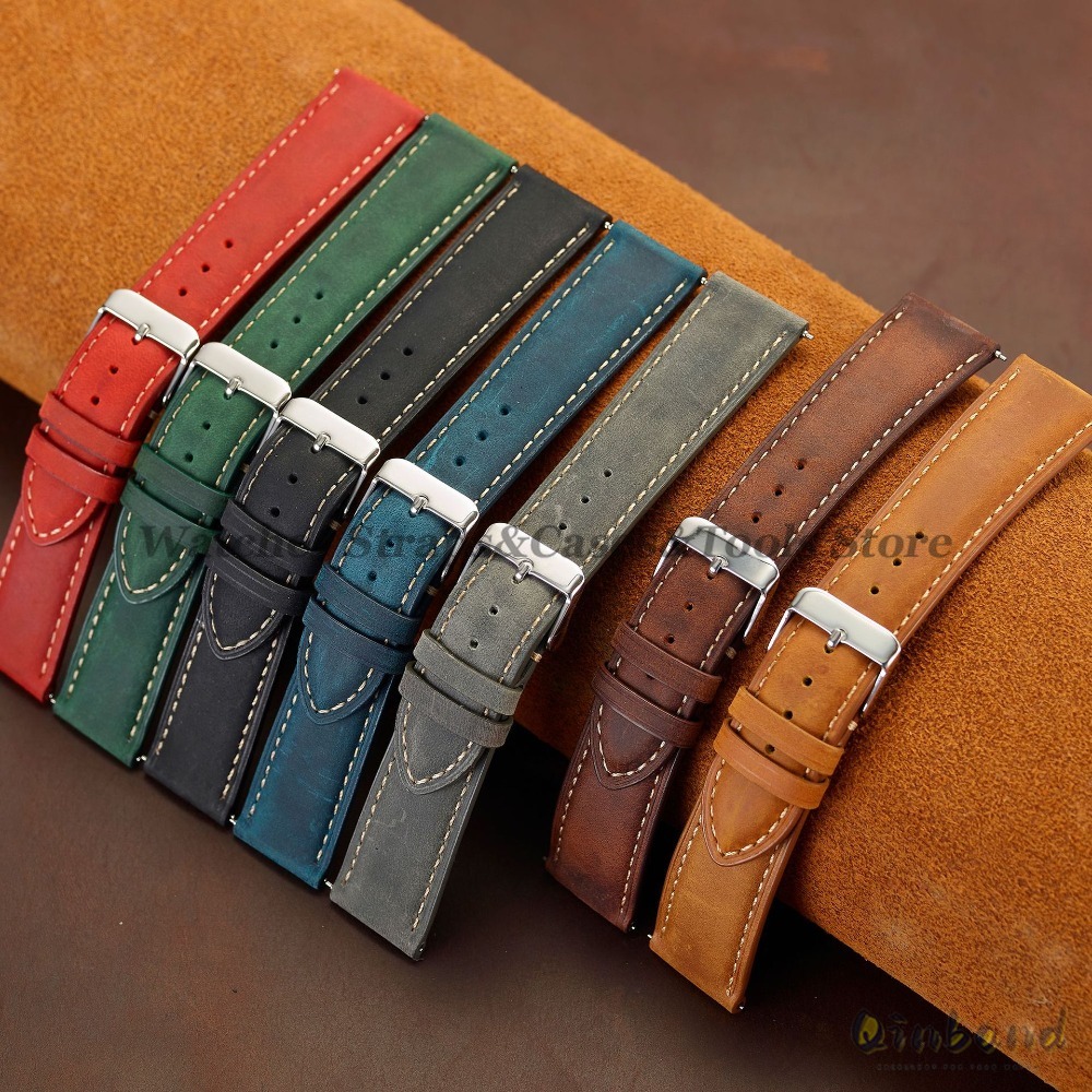 Vintage Cowhide Leather Watch  - Leather Strap Quick Release recensie en prijs
